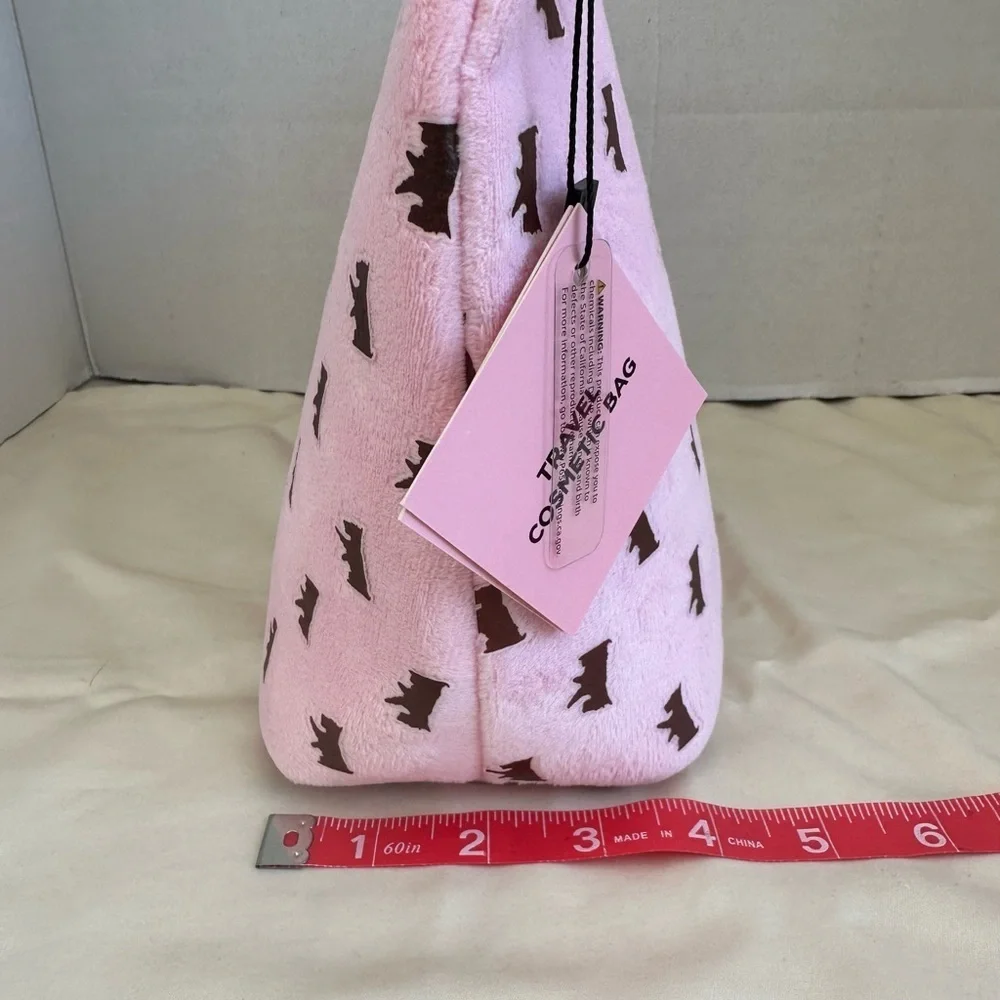 Juicy Couture Pink Crown-Embellished Clutch Cosmetics bag